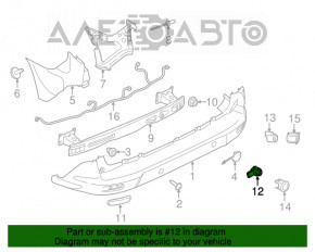 Senzor de parcare frontal pentru Ford Focus mk3 11-14 pre-restilizare, interior