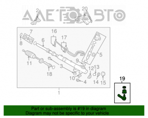 Capăt de direcție stânga Mitsubishi Galant 04-12