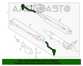 Capăt de direcție stânga Nissan Altima 13-18