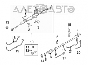 Bară de direcție cu capăt de direcție dreapta Subaru B10 Tribeca 08-14