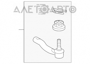 Capăt direcție dreapta Toyota Prius V 12-17 nou original OEM