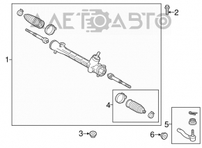 Capăt direcție dreapta Toyota Prius V 12-17 nou original OEM