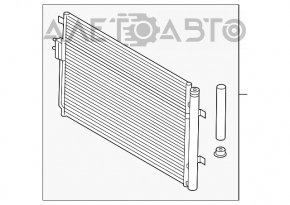 Radiatorul condensatorului de aer condiționat Hyundai Santa FE Sport 13-18 2.0T