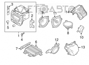 Amplificator audio pentru Hyundai Santa FE Sport 13-16, de vânzare.