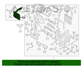 Radiatorul încălzitorului pentru încălzirea Hyundai Santa FE Sport 13-18, nou, original OEM