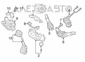 Comutatorul de sub volan din dreapta pentru Hyundai Santa FE Sport 13-18.