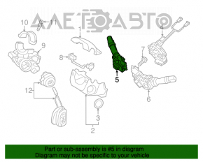 Comutatorul de sub volan din dreapta pentru Hyundai Santa FE Sport 13-18.