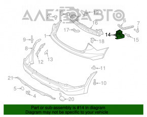 Крепление заднего бампера правое нижнее Hyundai Santa FE Sport 13-18 OEM