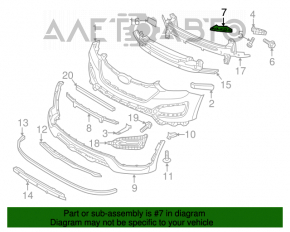 Крепление переднего бампера левое верхнее Hyundai Santa FE Sport 13-18 usa