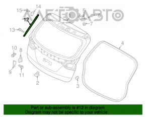 Amortizorul ușii portbagajului stâng Hyundai Santa FE Sport 13-16 pre-restilizare