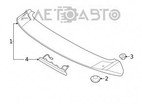 Spoilerul portbagajului Hyundai Santa FE Sport 13-18