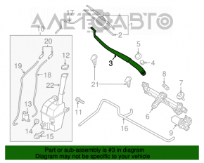 Поводок дворника правый Hyundai Santa FE Sport 13-18