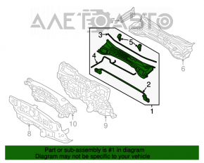 Grila stergatoarelor din plastic pentru Hyundai Santa FE Sport 13-18