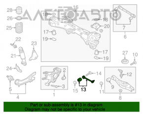 Maneta transversală spate stânga Kia Sorento 10-15 FWD, cu manșon crăpat.