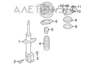 Пружина передняя левая Hyundai Santa FE Sport 13-18 2.0