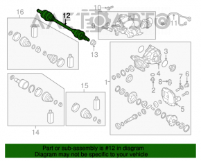 Axul cu roți față stânga Hyundai Santa FE Sport 13-16, 2.0T FWD