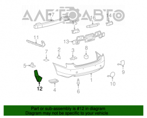 Кронштейн заднего бампера правый Lexus GS300 GS350 GS430 GS450h 06-11