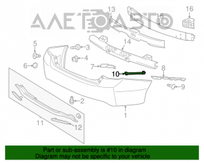 Suportul pentru bara spate dreapta Honda Accord 13-17