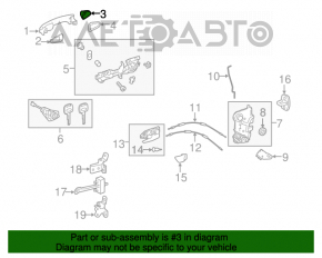 Capacul mânerului exterior dreapta față Toyota Highlander 14-19