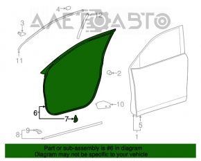 Garnitura ușii față stânga Toyota Highlander 14-19