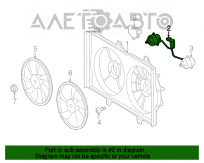 Motorul ventilatorului de răcire dreapta pentru Toyota Highlander 14-19 2.7