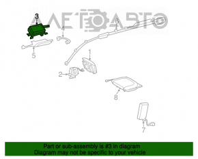 Airbag-ul de pasager din bordul Toyota Highlander 14-19.