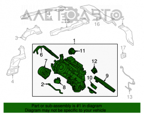 Arzătorul din spate complet pentru Toyota Highlander 14-19