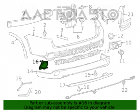 Reflector spate stânga Toyota Highlander 14-19 nou OEM original