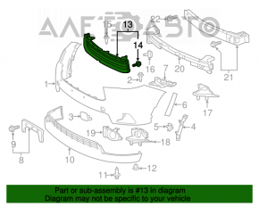 Grila superioară a bara frontală Toyota Highlander 14-16