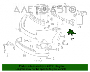 Capacul de protecție pentru farul de ceață stânga Toyota Highlander 14-16