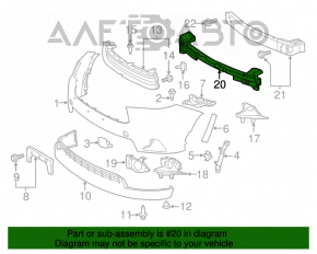 Absorbantul de bara fata pentru Toyota Highlander 14-16