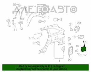 Лючок бензобака Toyota Highlander 14-19