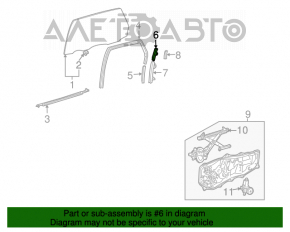 Geam ghidaj spate dreapta sus Toyota Sienna 04-10