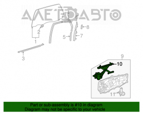 Стеклоподъемник механизм задний левый Toyota Sienna 04-10