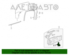 Motor electric pentru geamul din spate stânga Toyota Sienna 04-10