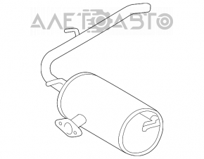 Silentiozătorul din spate cu butoaie pentru Toyota Sienna 04-10.