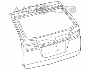 Дверь багажника голая Toyota Sienna 04-10