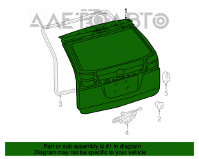 Ușa portbagajului goală Toyota Sienna 04-10