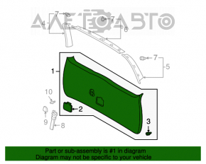 Обшивка двери багажника Toyota Sienna 04-10