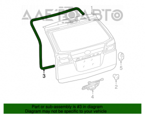 Уплотнитель двери багажника Toyota Sienna 04-10