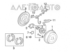 Cablu senzor ABS spate stânga Toyota Sienna 04-10