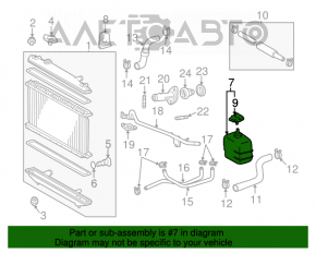 Rezervor de expansiune pentru răcire Toyota Solara 04-08 cu capac