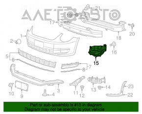 Крепление переднего бампера левое бампер-фара VW Beetle 12-16 новый OEM оригинал