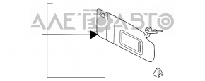 Capacul stâng al VW Jetta 11-18 SUA, bej, fără iluminare, fără cârlig, pentru curățare chimică.