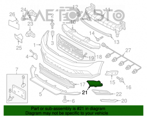 Suport far dreapta VW Jetta 15-18 SUA nou aftermarket