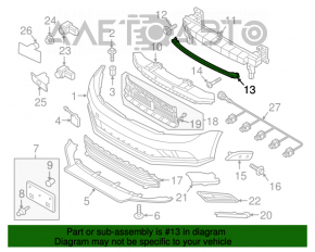 Усилитель переднего бампера планка нижний VW Jetta 15-18 USA
