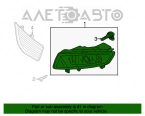 Противотуманная фара птф правая VW Passat b8 16-19 USA