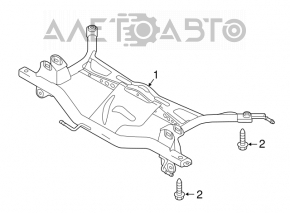 Bara spate VW Tiguan 09-17 FWD ruginită.