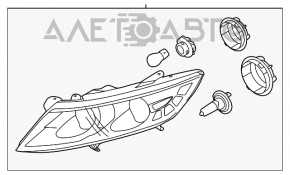 Фара передняя правая в сборе Kia Optima 14-15 рест hybrid ксенон