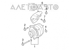 Generatorul Nissan Rogue 07-12 are capacul din spate rupt